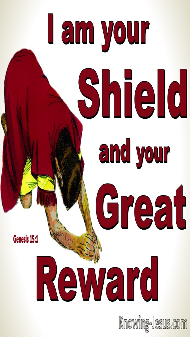 Genesis 15:1 Fear Not I Am Your Shield And Reward (white)